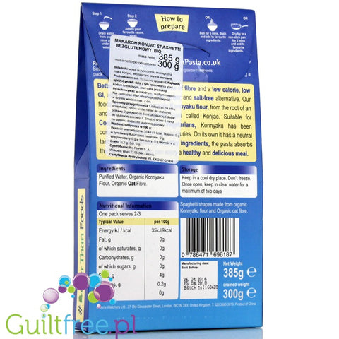 Bettern than Spaghetti organic konnyaku & organic oat fiber