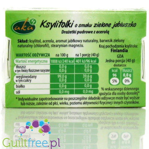 Powdered apple powder pills with acerola extract