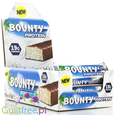 Bounty Protein and Coconut Milk Bounty with Coconut and Coated Chocolate