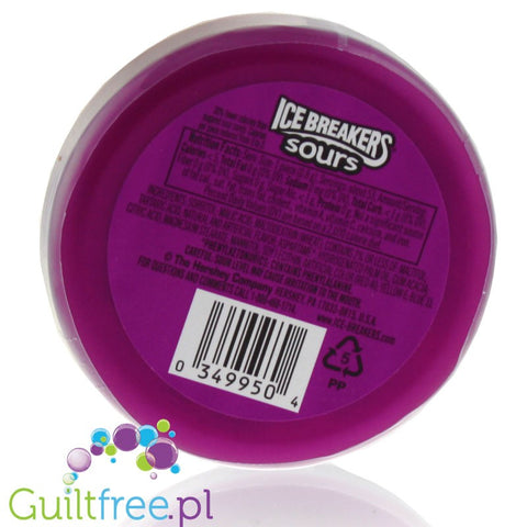 Ice Breakers Sours, mixed berry, strawberry & cherrysugar free mints with cooling crystals