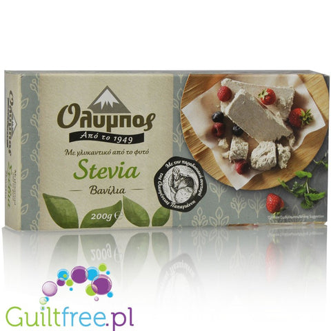 Olympos halves without sugar and vanilla flavored stevia