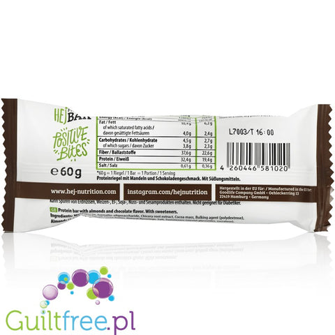 HEJ Nutrition protein bar Chocolate & Almonds