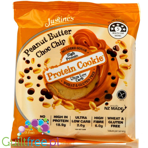 Justine's Cookies Protein Cookie Peanut Butter Choc Chip