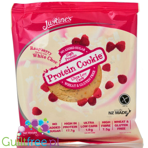 Justine's Cookies Protein Cookie Raspberry White Choc