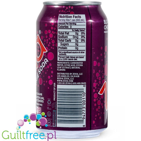 Zevia Black Cherry with steva & erythrit