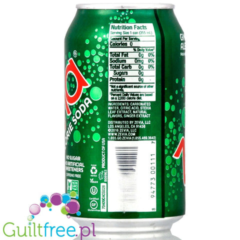 Zevia Ginger Ale with steva & erythrit