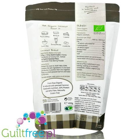 Sukrin defattes Organic Coconut Flour