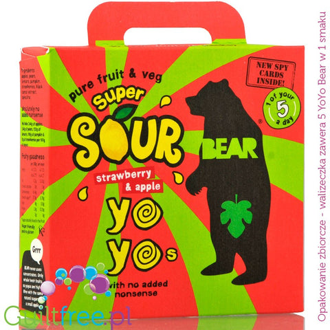BEAR Super Sour Strawberry & Apple Yoyo