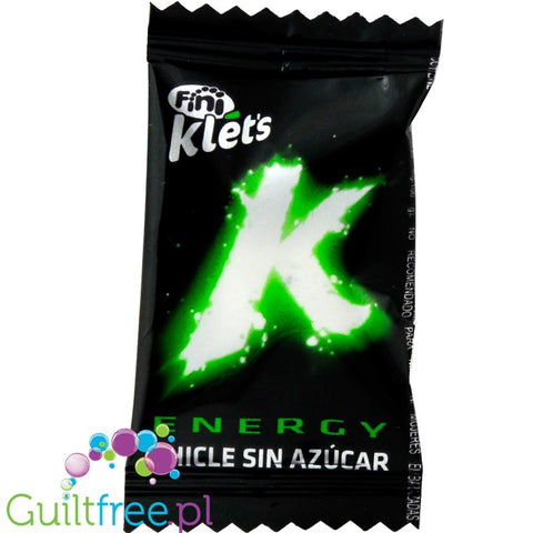 Klet's sugar free gum with taurine and coffeine