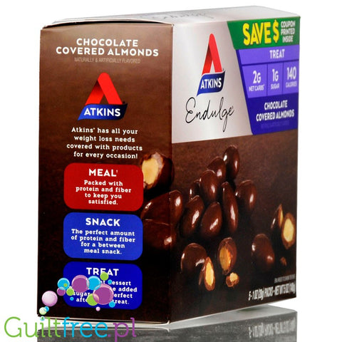 Atkins Treat Endulge Chocolate Covered Almonds BOX