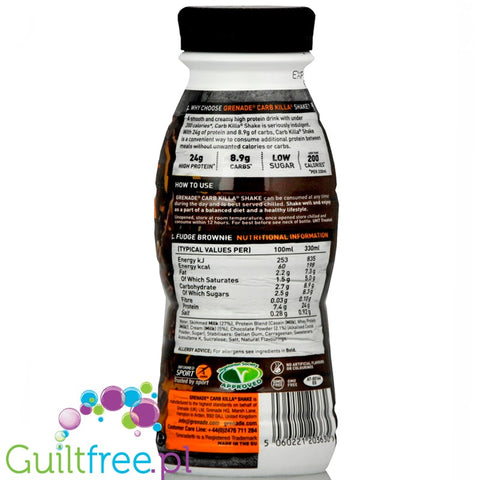 Grenade Carbkilla  Fudge BrownieRTD 330ml