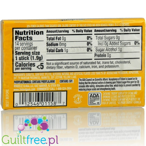 Trident Pineapple Twist sugar free chewing gum