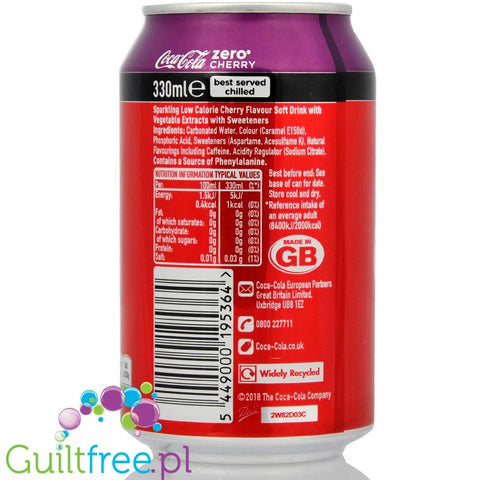 Coca Cola Cherry Zero UK version