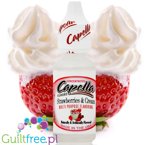Capella Flavors Strawberries & Cream Flavor Concentrate - Concentrated sugar-free and fat-free food flavors