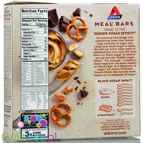 Atkins Meal Chocolate Peanut Butter Pretzel x 5 bars