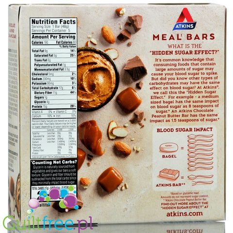 Atkins Meal Chocolate Almond Caramel protein bar