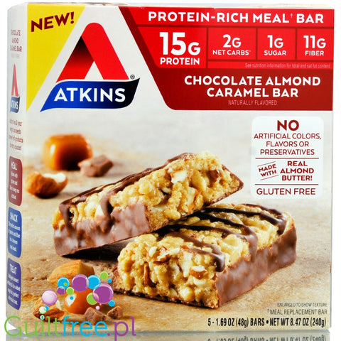 Atkins Meal Chocolate Almond Caramel protein bar
