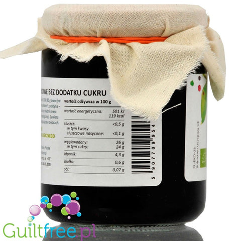 Sad Danków, no sugar added organic blueberry jam