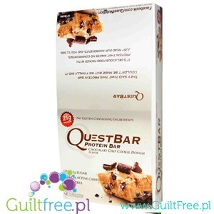 Quest Bar Protein Bar Chocolate Chip Cookie Dough Flavor
