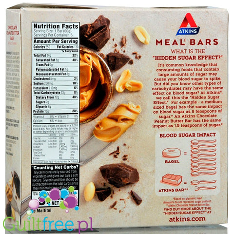 Atkins Meal Chocolate Peanut Bar 