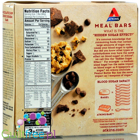 Atkins Meal Chocolate Chip Cookie Dough 
