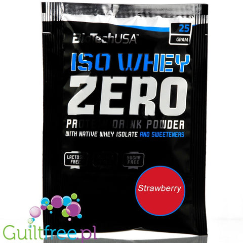 BioTech USA Iso Whey Zero Strawberry, sachet 25g