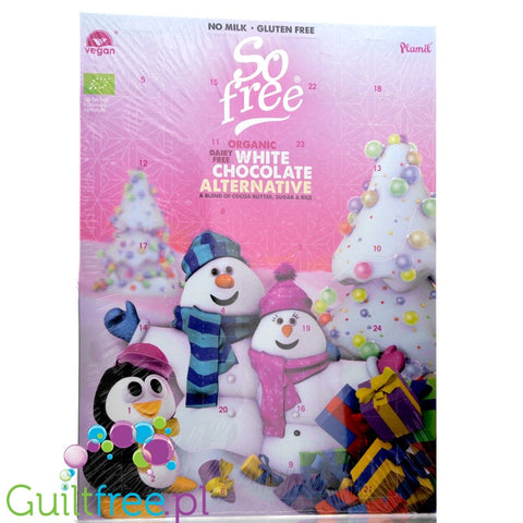 Plain organic dairy free white chocolate advent calender