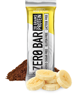 Biotech Zero Bar Chocolate Banana protein bar free from lactose