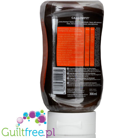 Callowfit Sauce Curry Kethup 300ml - fat free, low carb, no aded sugar sauce