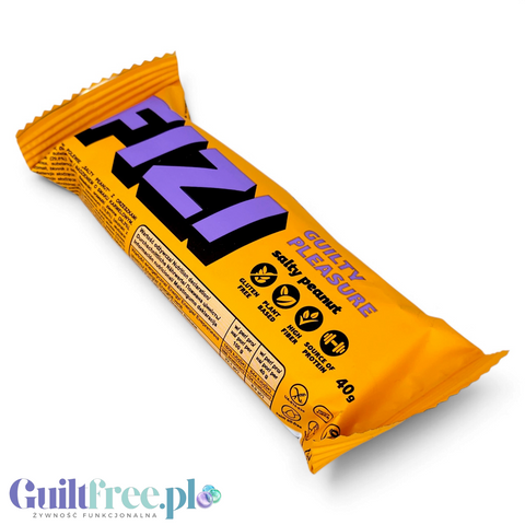 Fizi Guilty Pleasure Salty Peanut - baton w polewie z orzeszkami i nadzieniem o smaku słonego karmelu