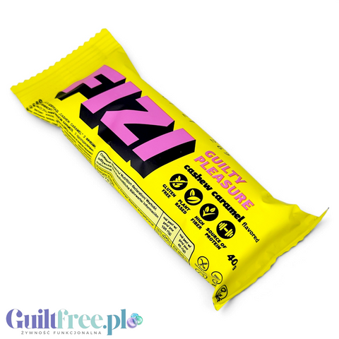 Fizi Guilty Pleasure Cashew Caramel - baton bez dodatku cukru z orzechami nerkowca i nadzieniem o smaku karmelowym