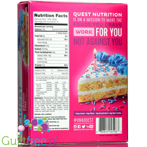 Quest Bar Birthday Cake