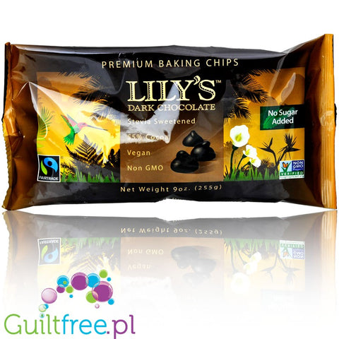 Lily's Sweets Dark Chocolate Premium Baking Chips, No Sugar Added