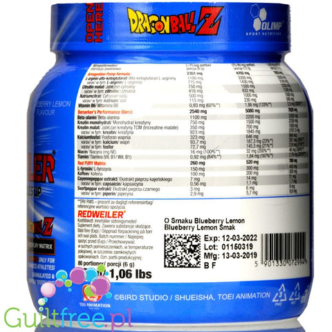 Olimp Redweiler Dragon Ball Z Blueberry Lemon