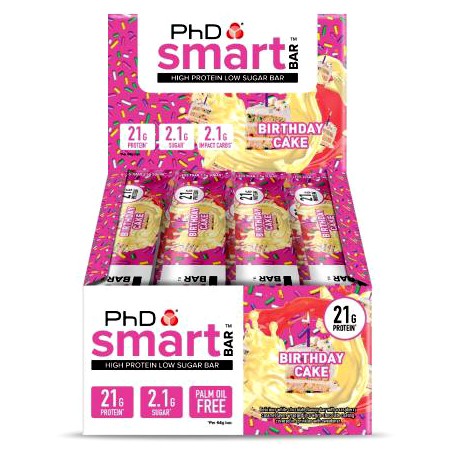 Phd Smart Birthday Cake sugar free protein bar