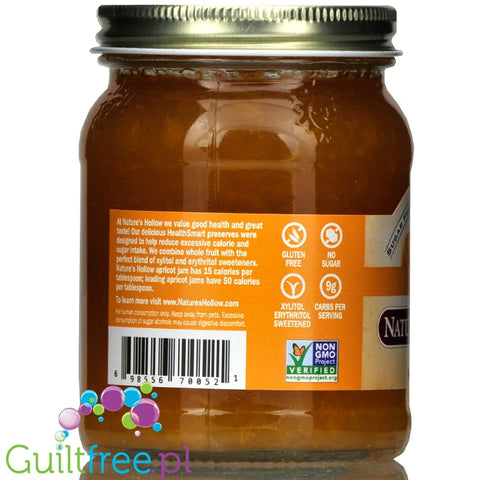 Nature's Hollow Sugar Free Jam, Apricot 10 oz.