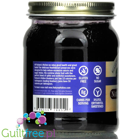 Nature's Hollow Sugar Free Jam, Blueberry 10 oz.