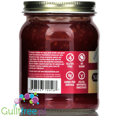 Nature's Hollow Sugar Free Jam, Raspberry 10 oz.
