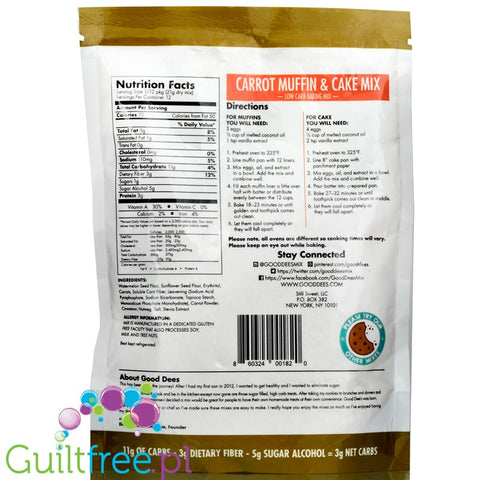 Good Dee's Low Carb Carrot Muffin & Cake Mix 8.8 oz