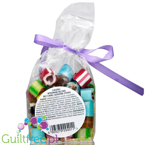 Naturalne cukierki bez cukru ze stewią 100g