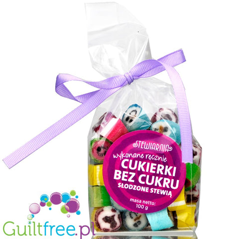 Naturalne cukierki bez cukru ze stewią 100g