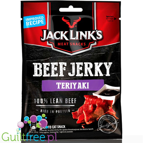 Jack Links Beef Jerky Teriyaki - dried slices of New Zealand beef with teryiaki flavor