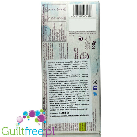 Torras Zero sugar free dark chocolate 85% cocoa