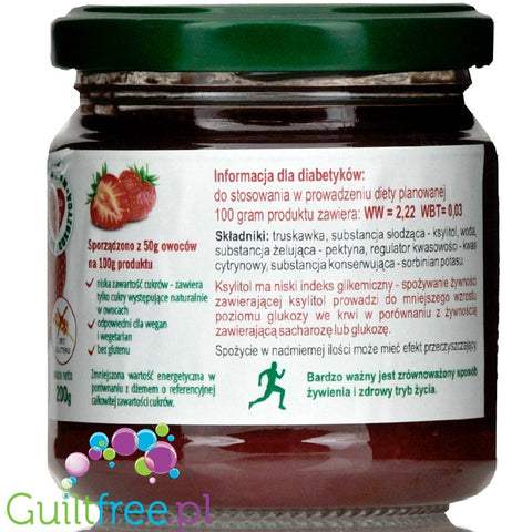 Bartfan sugar free strawberry spread sweetened with xylitol only