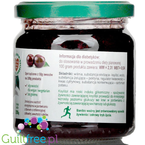 Bartfan sugar free black cherry spread sweetened with xylitol only