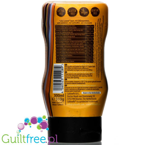 Callowfit  Salted Caramel 300ml - fat free, low carb, no aded sugar sauce