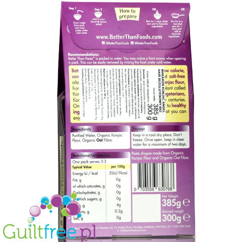 Better than Angel Hair organic konnyaku & organic oat fiber - Organic konjac shirataki pasta in the shape of rice enriched