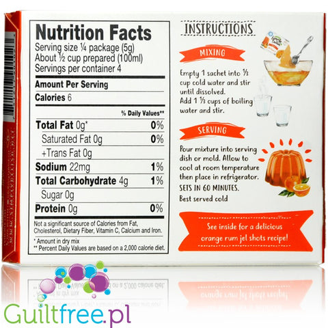 Simply Delish Natural Sugar Free Vegan Orange Jelly Dessert