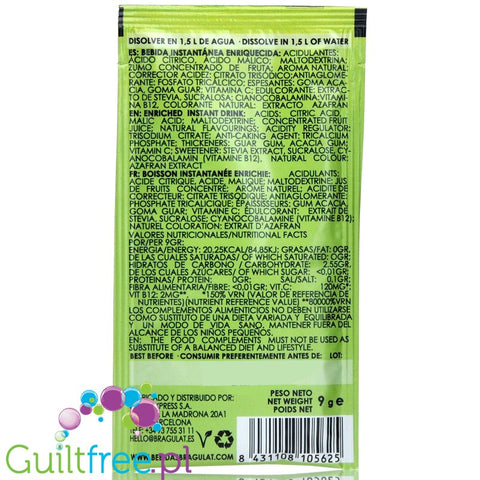 Bragulat Fruit Drink sugar free instant drink in a sachet, with B12 vitamin