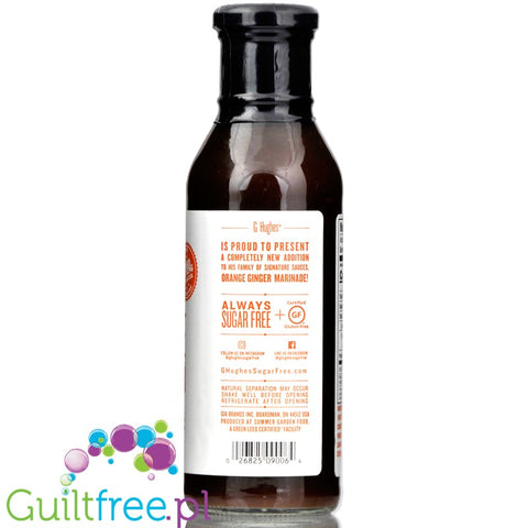 G. Hughes Smokehouse Sugar Free Marinade, Orange Ginger